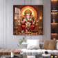Hindu God Ganesha Ji Glass Finish Square Wall Art
