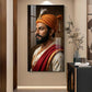 Maratha Chatrapati Shivaji Maharaj Glass Finish Vertical Wall Art