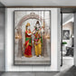 Lord Shiva & Goddess Parvati Glass Finish Vertical Wall Art
