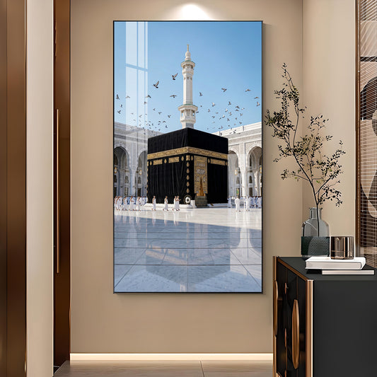 Mecca Glass Finish Vertical Wall Art