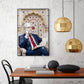 Dr. B.R. Ambedkar Glass Finish Vertical Wall Art
