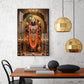 Hindu Deity Lord Venkateswara Glass Finish Vertical Wall Art