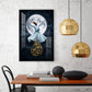 The Whirl Of Rahmah Glass Finish Vertical Wall Art