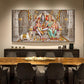 Shiv Parivar Glass Finish Horizontal Wall Art