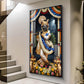 God Shreenath Ji Glass Finish Vertical Wall Art