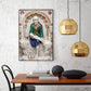 Lord Sai Baba Glass Finish Vertical Wall Art