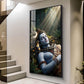 Hindu Deity Shiva Glass Finish Vertical Wall Art