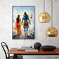 Divine Shiv Ji & Parvati Glass Finish Vertical Wall Art