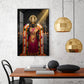 Goddess Annapoorna Devi Glass Finish Vertical Wall Art