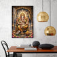 Jai Ganapathi Deva Glass Finish Vertical Wall Art