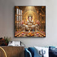 Ganapathi Ji Glass Finish Square Wall Art