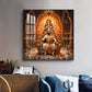 Shivaji Maharaj With Maa Durga Glass Finish Square Wall Art