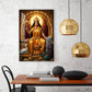 Goddess Baglamukhi Glass Finish Vertical Wall Art