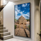 The Sanchi Stupa Glass Finish Vertical Wall Art