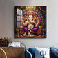 Shree Ganesha ji Glass Finish Square Wall Art