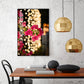 Pink Bougainvillea Flowers Glass Finish Vertical Wall Art