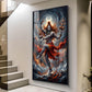 Shiv Sadhana Glass Finish Vertical Wall Art