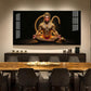 Lord Hanuman In Meditating Pose Glass Finish Horizontal Wall Art