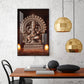 Divine Ganpati Bappa Glass Finish Vertical Wall Art
