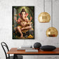 God Vighnaharta Glass Finish Vertical Wall Art