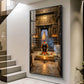 Divine Shiva Lingam Glass Finish Vertical Wall Art