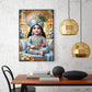 Lord Bal Gopal Glass Finish Vertical Wall Art