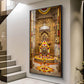 Mahakaleshwar Jyotirlinga Glass Finish Vertical Wall Art