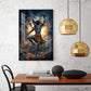 Mahadev In His Tandava Pose Glass Finish Vertical Wall Art