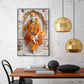 Divine Sai Baba Glass Finish Vertical Wall Art