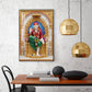 Spiritual Sai Baba Glass Finish Vertical Wall Art