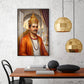 Depicts Basavanna Glass Finish Vertical Wall Art