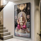 Lord Ganpati Bappa Glass Finish Vertical Wall Art