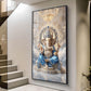 Shri Ganesh Ji Glass Finish Vertical Wall Art