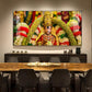 Goddess Meenakshi Amman Glass Finish Horizontal Wall Art