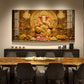 Lord Ganpati Bappa Glass Finish Horizontal Wall Art