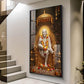 Sai Baba Darbar Glass Finish Vertical Wall Art