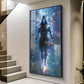 God Bholenath Glass Finish Vertical Wall Art
