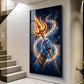 Lord Shiv Ji Trishul Glass Finish Vertical Wall Art