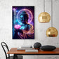Divine Blessings Of Buddha Glass Finish Vertical Wall Art