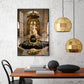 Hindu God Shiva Lingam Glass Finish Vertical Wall Art