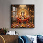 Hindu God Ganpati Ji Glass Finish Square Wall Art