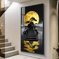 Stairway To The Moon Glass Finish Vertical Wall Art