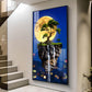 Dreamy Waterfall Escape Glass Finish Vertical Wall Art