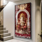 Divine Shree Ganesh Glass Finish Vertical Wall Art