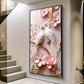 Pink Paradise Pair Glass Finish Vertical Wall Art