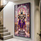Om Namo Venkateswara Glass Finish Vertical Wall Art