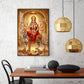 Sherawali Maa Glass Finish Vertical Wall Art