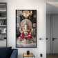 Lord Ganpati Bappa Glass Finish Vertical Wall Art