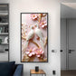 Pink Paradise Pair Glass Finish Vertical Wall Art