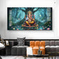 Lord Ganesh Divine Aura Glass Finish Horizontal Wall Art